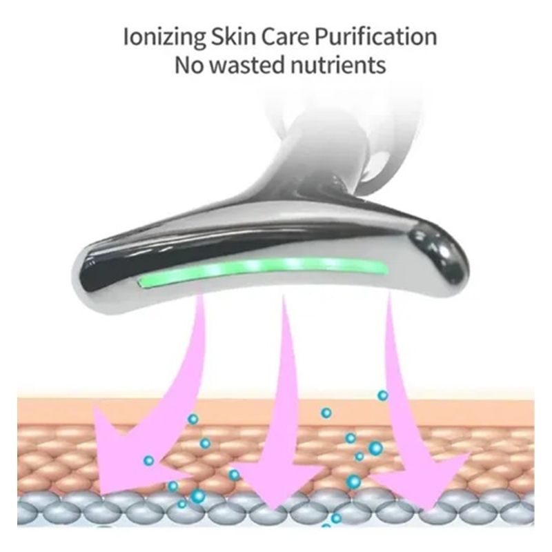 GENERICO - Masajeador Eléctrico Portátil Led Facial Masajeador Negro MGE-009