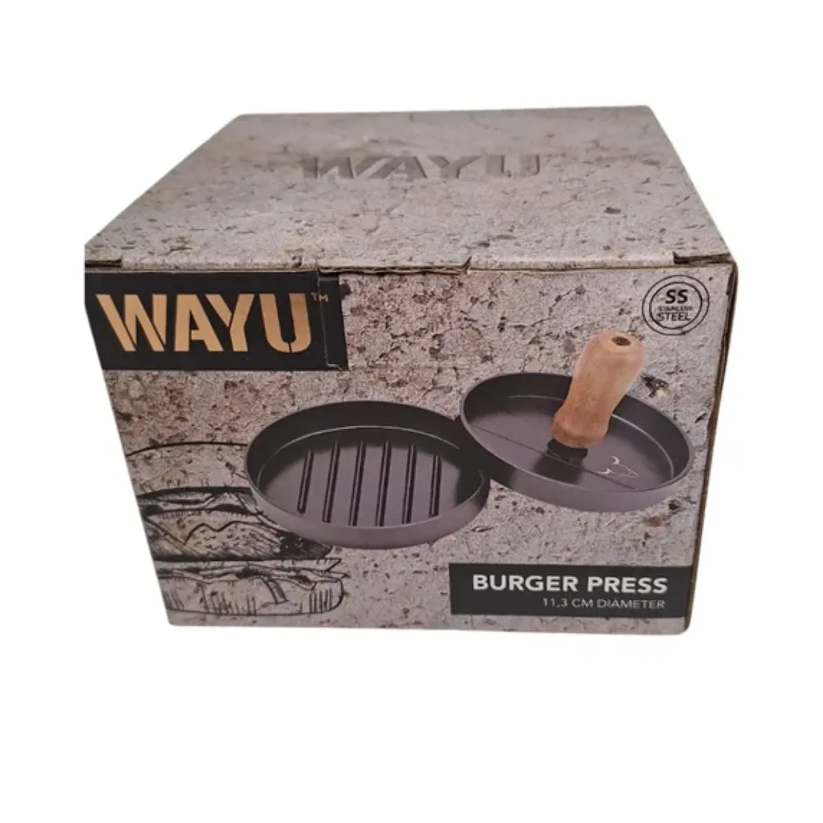 WAYU - Prensa Para Hamburguesas Molde Wayu Bbq 113 Cm De Diametro