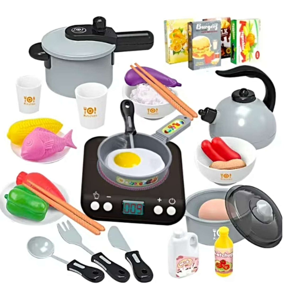 GENERICO - Set Cocina Infantil Mini Kitchen con Accesorios