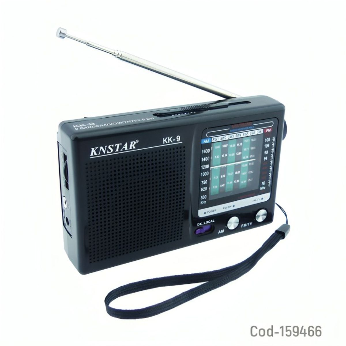 GENERICO - RADIO MULTIBANDA KNSTAR MODKK9 9 BANDAS  Negro