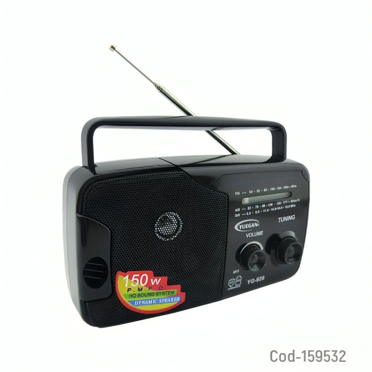 GENERICO - RADIO MULTIBAMDA YUEGAN 150W  3 BANDAS PORTABLE