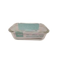 Hermético Vidrio Rectángular Libre Bpa Turquesa 640ml