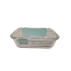 KEEP - Hermético Vidrio Rectángular Libre Bpa Turquesa 640ml