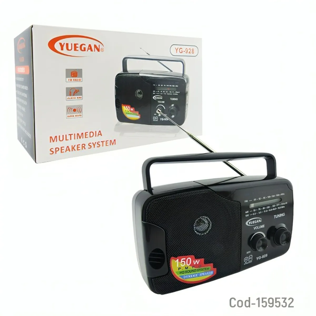 GENERICO - RADIO MULTIBAMDA YUEGAN 150W  3 BANDAS PORTABLE