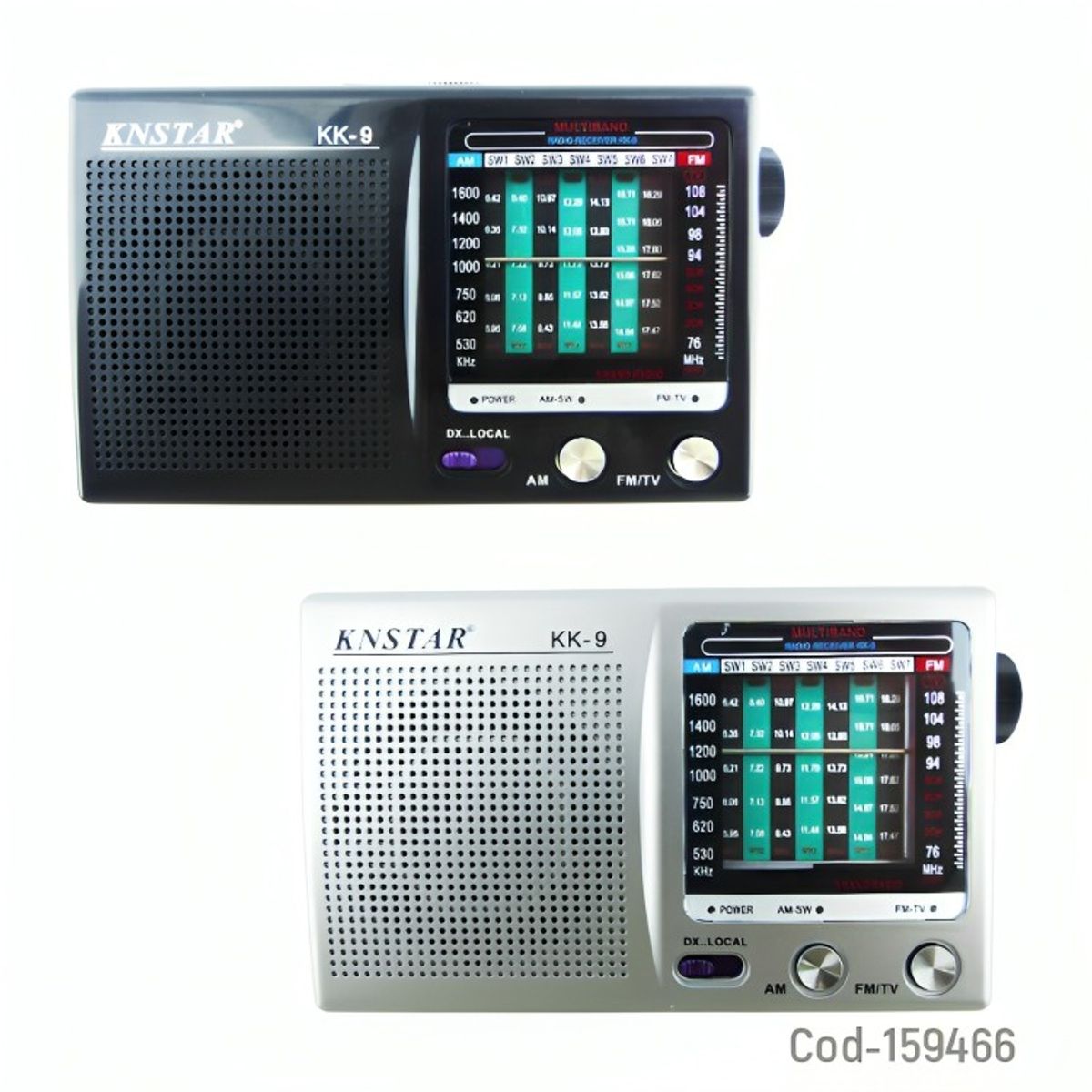 GENERICO - RADIO MULTIBANDA KNSTAR MODKK9 9 BANDAS Blanco