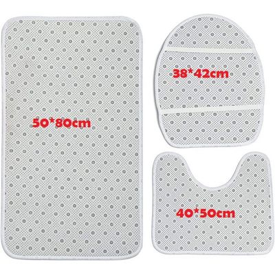 Imagen 2 del producto Set de baño 3 PIEZAS NEGRO DISEÑO FELPUDO TRENZADO TF