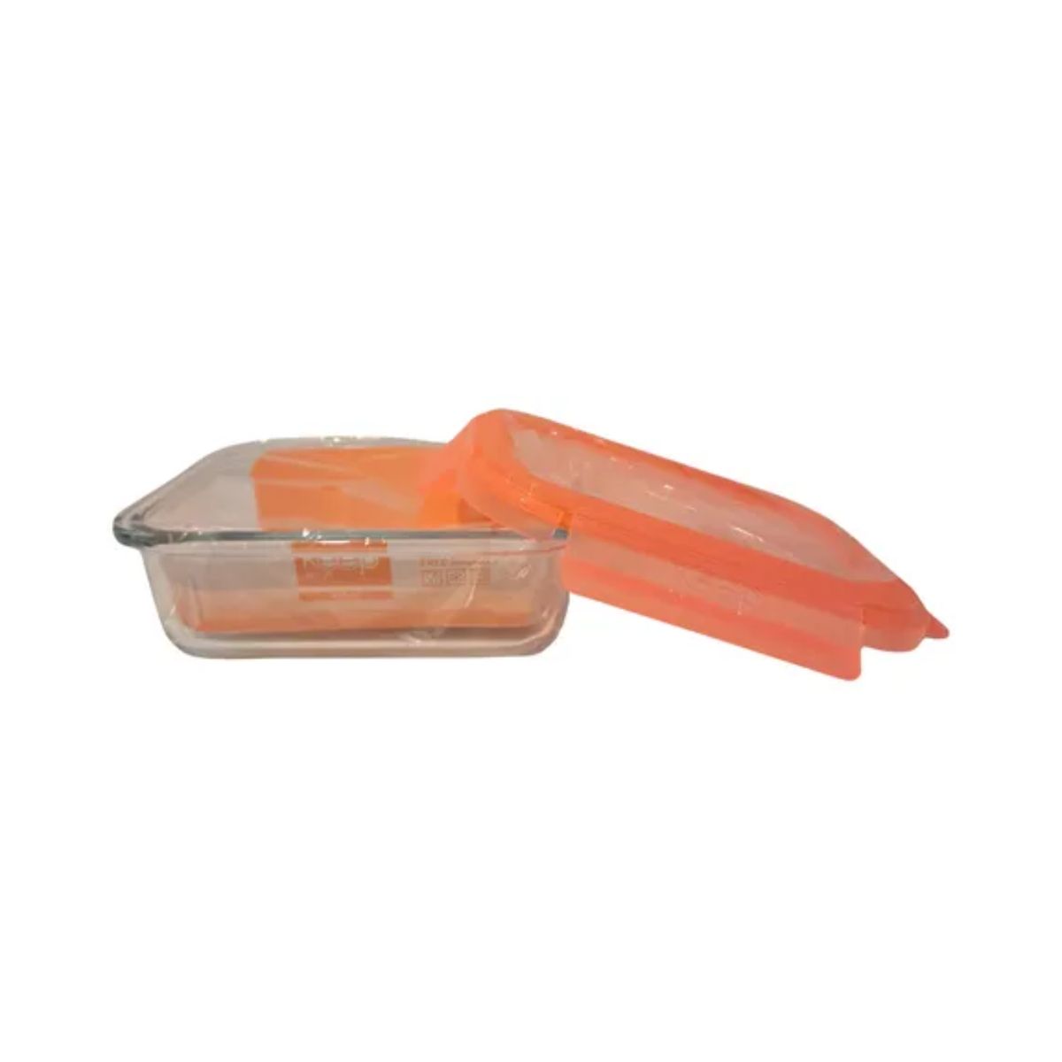 KEEP - Hermético Cuadrado Vidrio Libre Bpa Naranja Keep 400ml