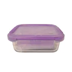 KEEP - Hermético Cuadrado Vidrio Libre Bpa Lila 400ml