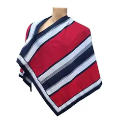 GENERICO - Manta Huaso Poncho Azul Marino Niño Jovenes Hasta 1,50 Alto