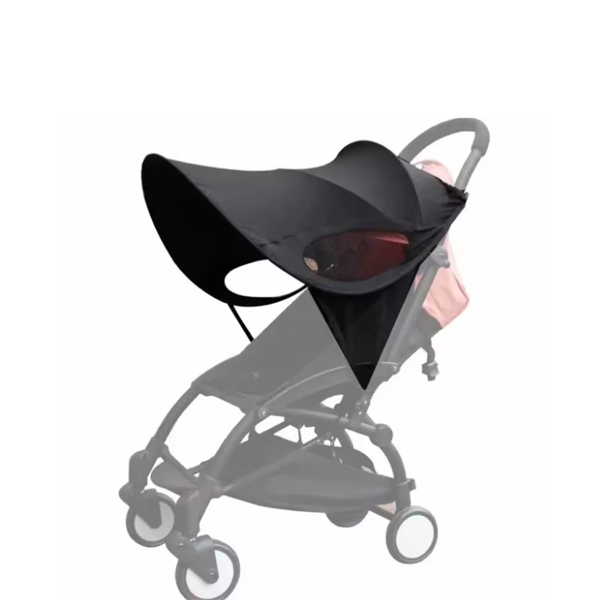 BABYMINE - Toldo Para Coches de Bebé UV Universal Negro  BABYMINE