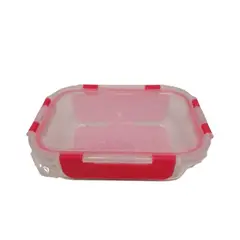 KEEP - Hermético Vidrio Rectángular Libre Bpa Rosa 640ml