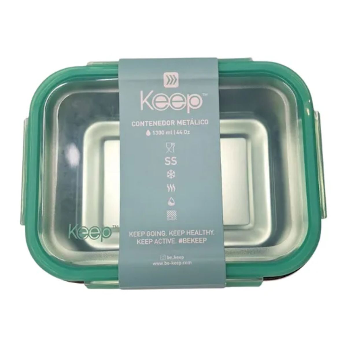 KEEP - Hermético Metálico 1300ml Keep Color Turquesa
