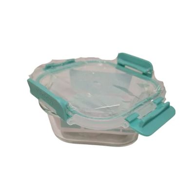 Imagen 2 del producto Hermético Cuadrado Vidrio Libre Bpa Turquesa 520ml