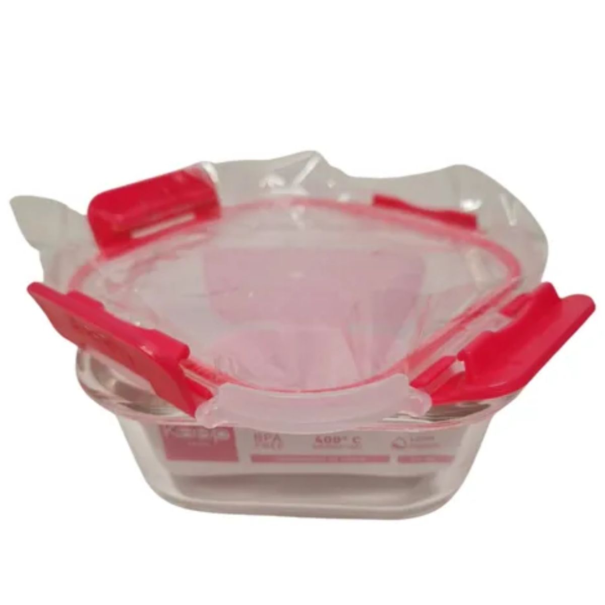 KEEP - Hermético Cuadrado Vidrio Libre Bpa Rosa Keep 520ml