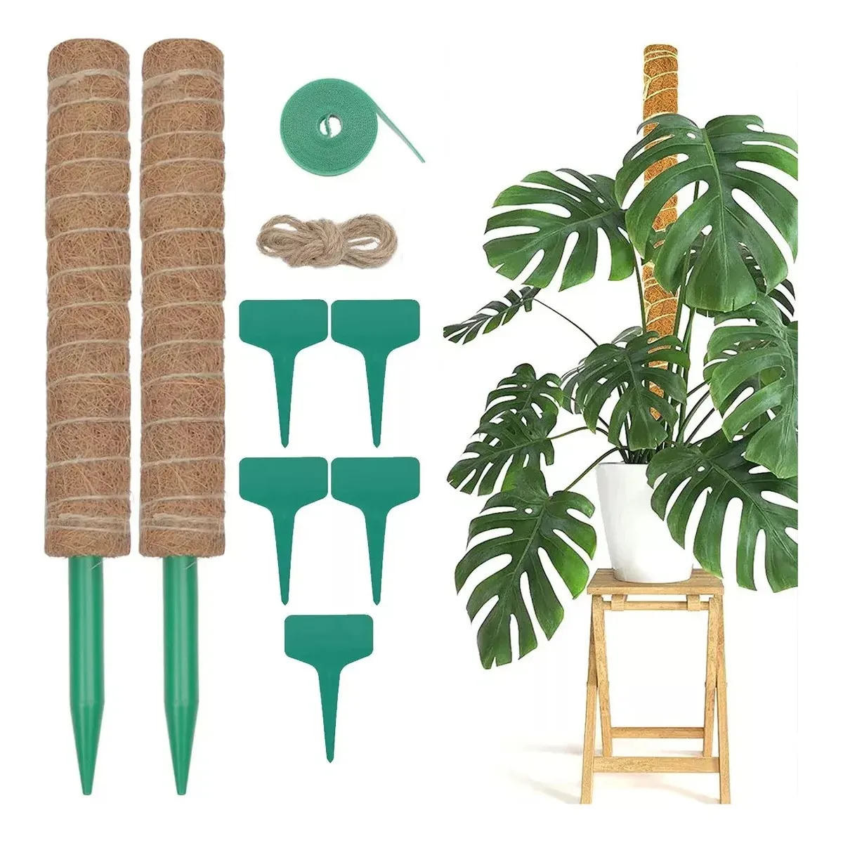 GENERICO - Juego De 9 Tutor De Musgo Para Plantas 43 Cm / Moss Pole