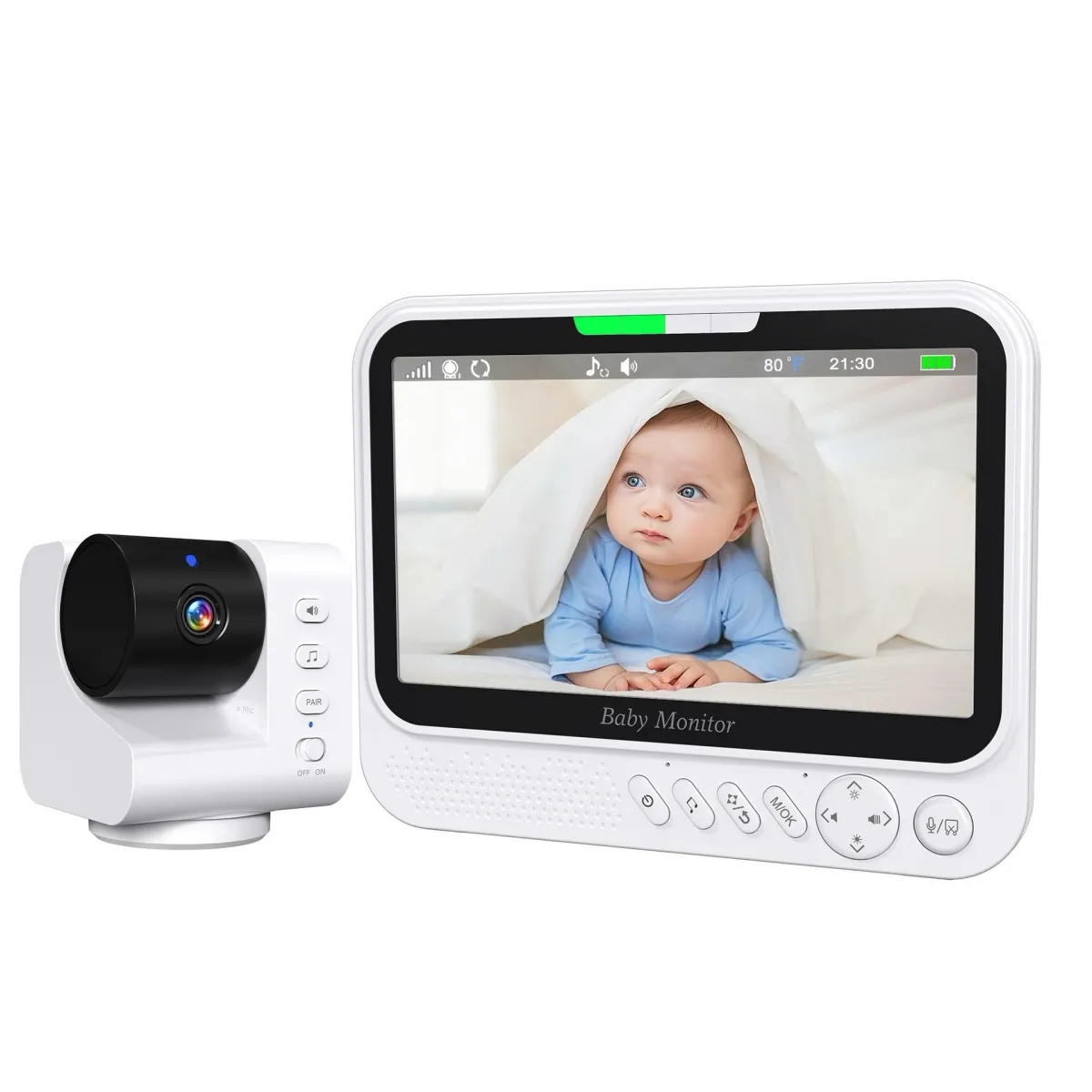 LUBABYCAS - Camara Monitor bebé Inteligente Premium 7″ 1080P Lubabycas