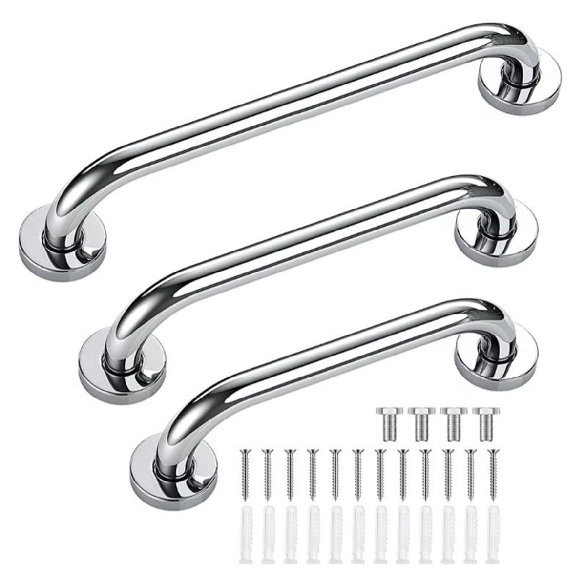 GENERICO - Pack De 3 Manillas (barra) Seguridad Baño Ducha Pasa Manos