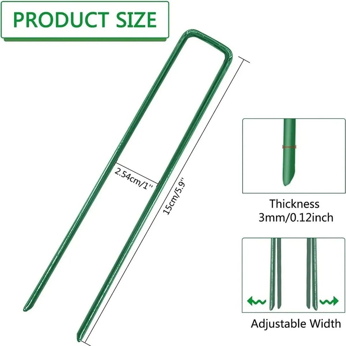 GENERICO - Clavijas De Jardín Estacas De Jardinería Grapas De Paisaje