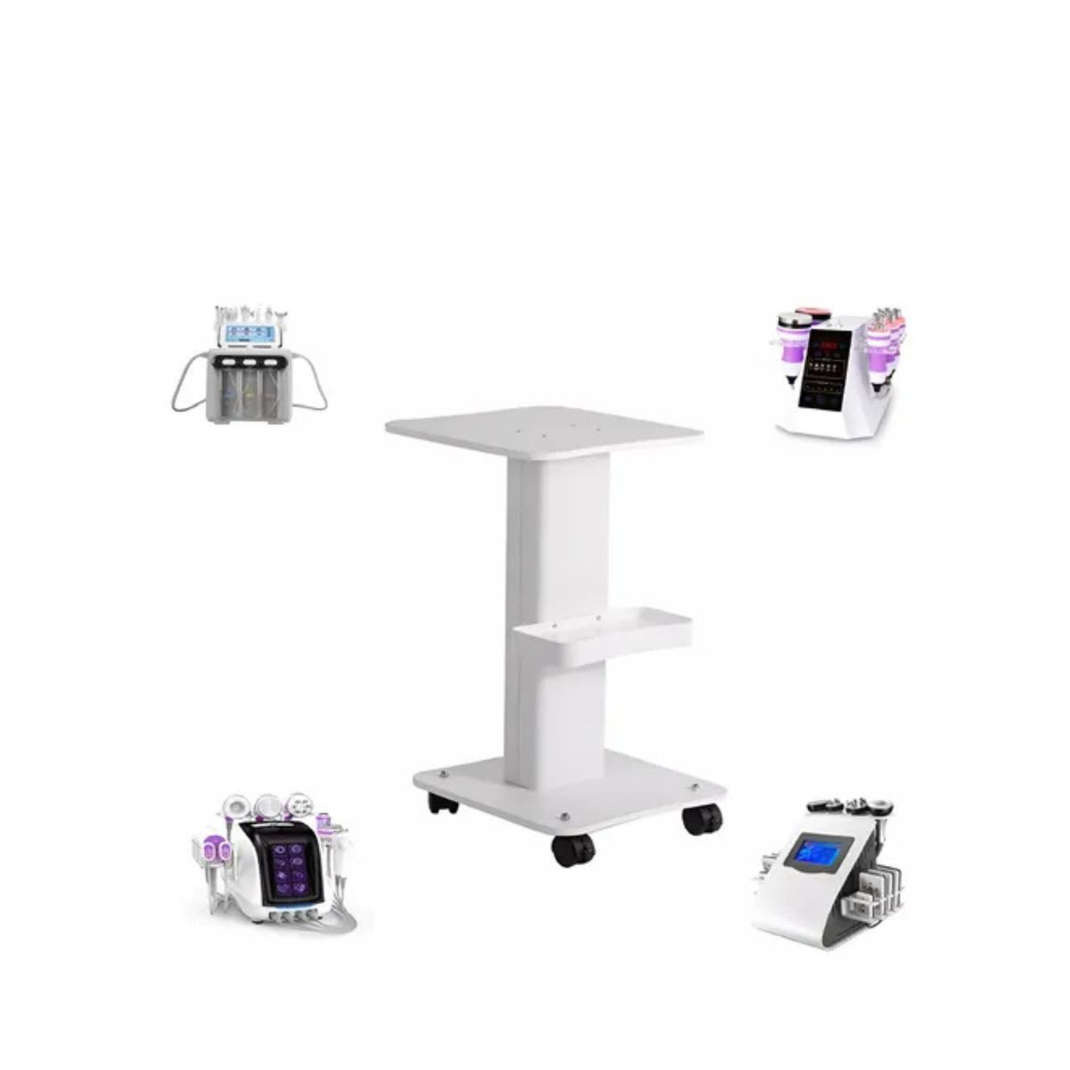 GENERICO - Mesa De Apoyo Profesional Aparatologia Carro Auxiliar
