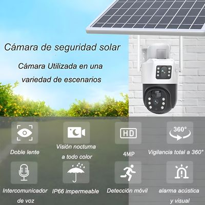 Imagen 2 del producto Cámara Solar 360° Exterior Wifi Inalámbrica Doble Lente 4mp