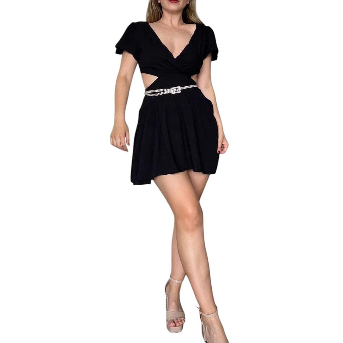 LUNA - Vestido con mangas corte asimétrico Luna