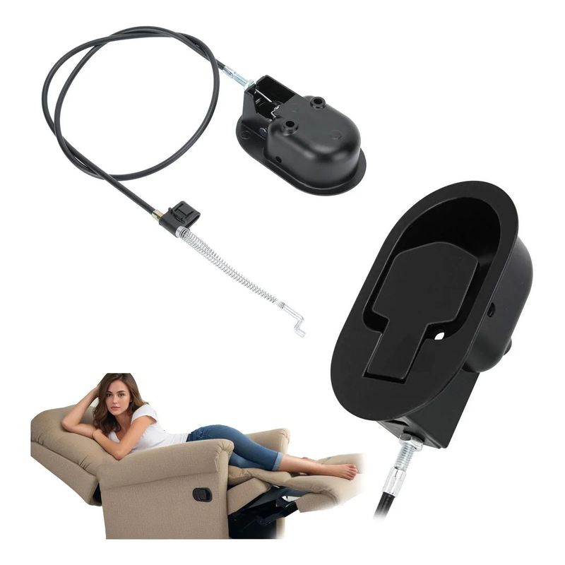 GENERICO - Palanca Metálica Para Sillón Reclinable Tipo Berger + Cable
