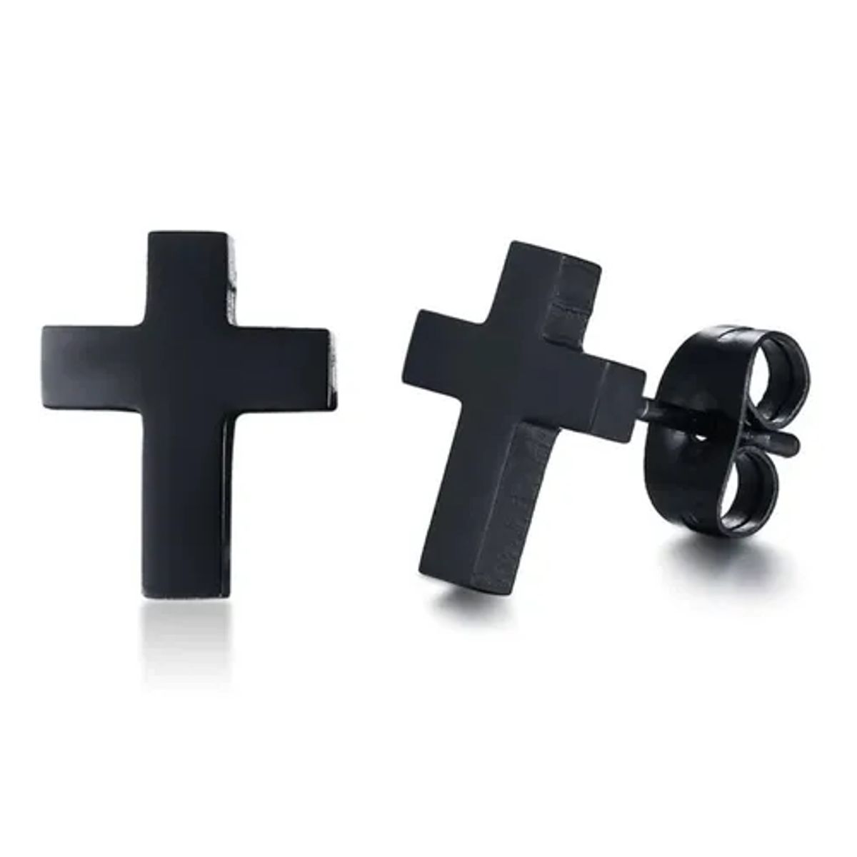 GENERICO - Aros Punk Cruz Black Guns Hombre Mujer Moda Vintage Royal Madriz