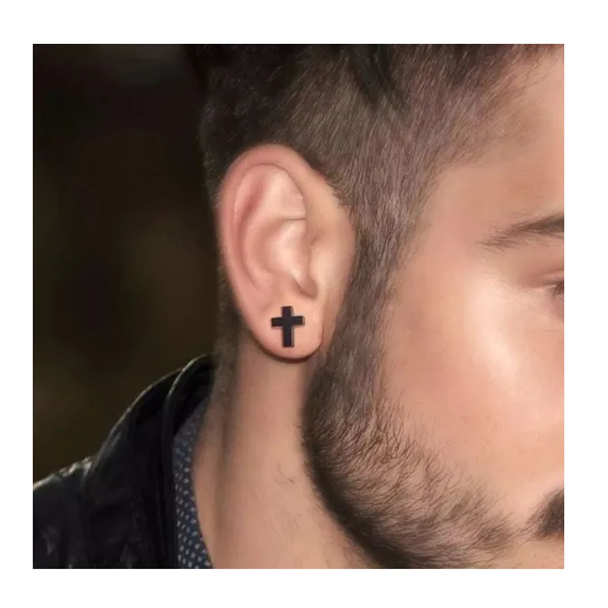 GENERICO - Aros Punk Cruz Black Guns Hombre Mujer Moda Vintage Royal Madriz