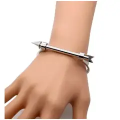 GENERICO - Pulsera De Hombre Caballeros Flecha Plateado Moda