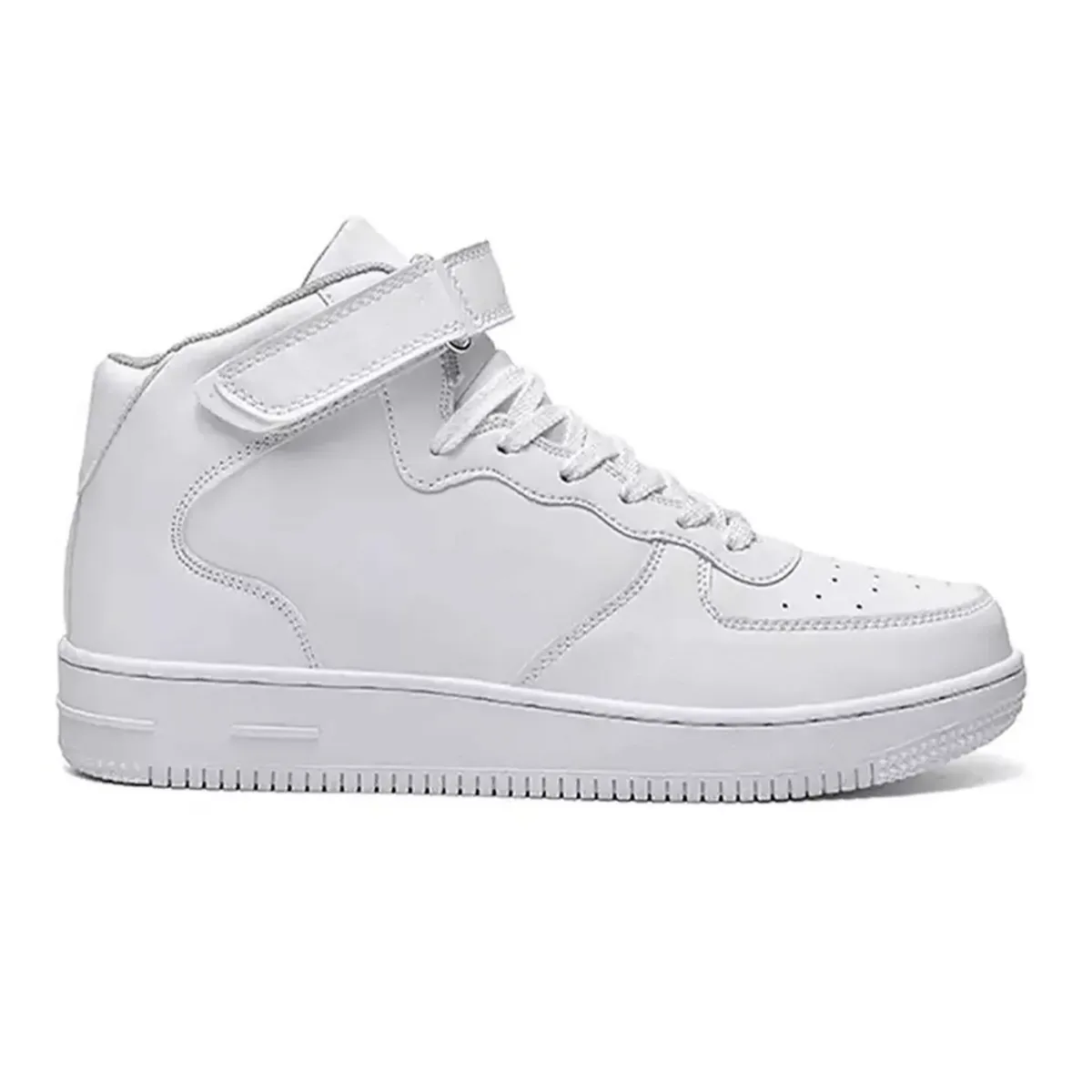 AGW - Zapatillas Deportiva Mujer Blanca Caña Alta Eco Cuero