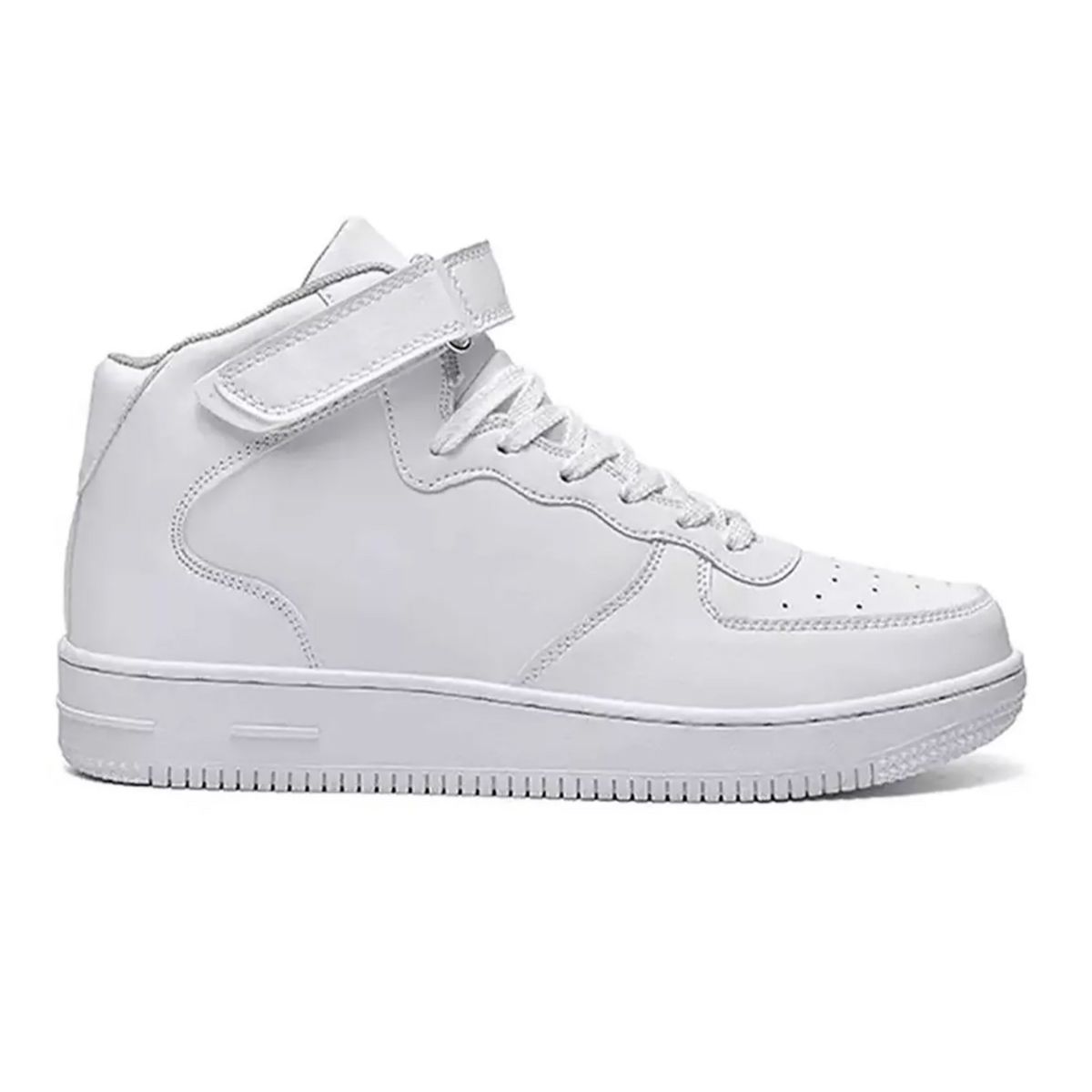 AGW - Zapatillas Deportiva Mujer Blanca Caña Alta Eco Cuero