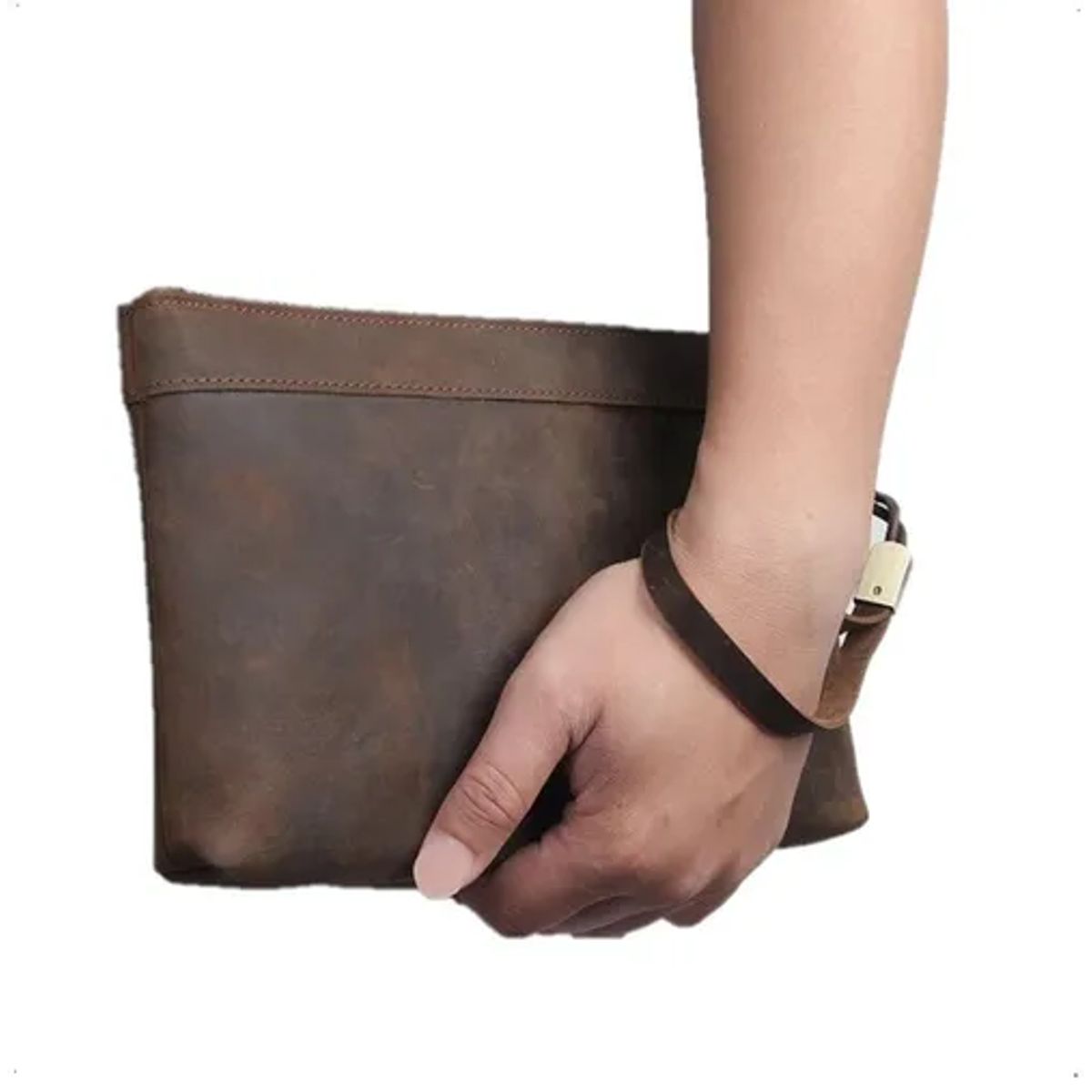 GENERICO - Bolso De Mano Cuero Genuino Para Hombre Royal Madriz