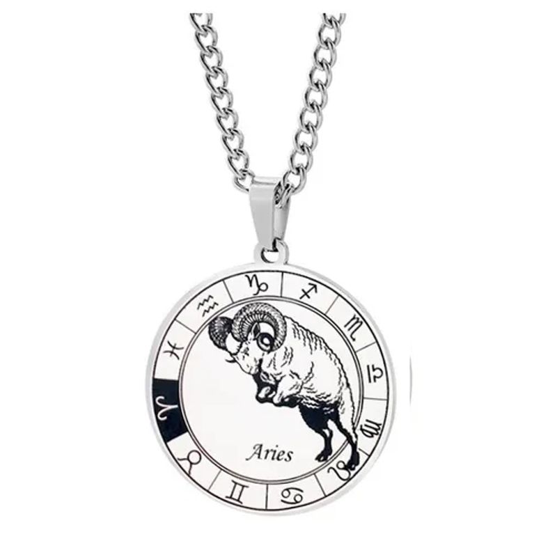 GENERICO - Collar Acero Quirúrgico Signo Aries Zodiaco Horóscopo