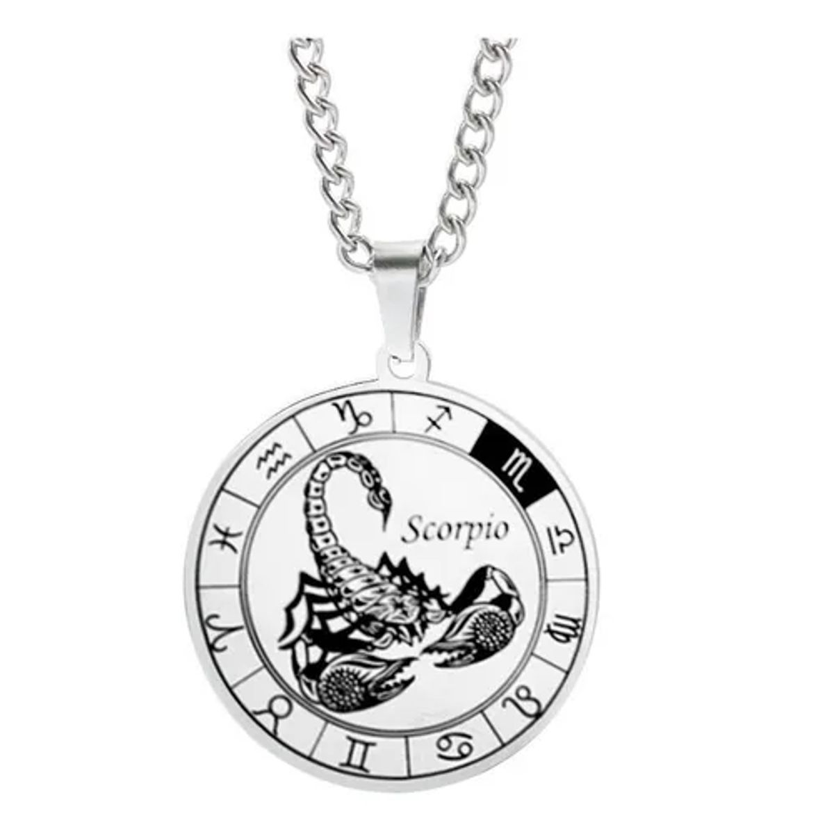 GENERICO - Collar Acero Quirúrgico Signo Escorpio Zodiaco Horóscopo