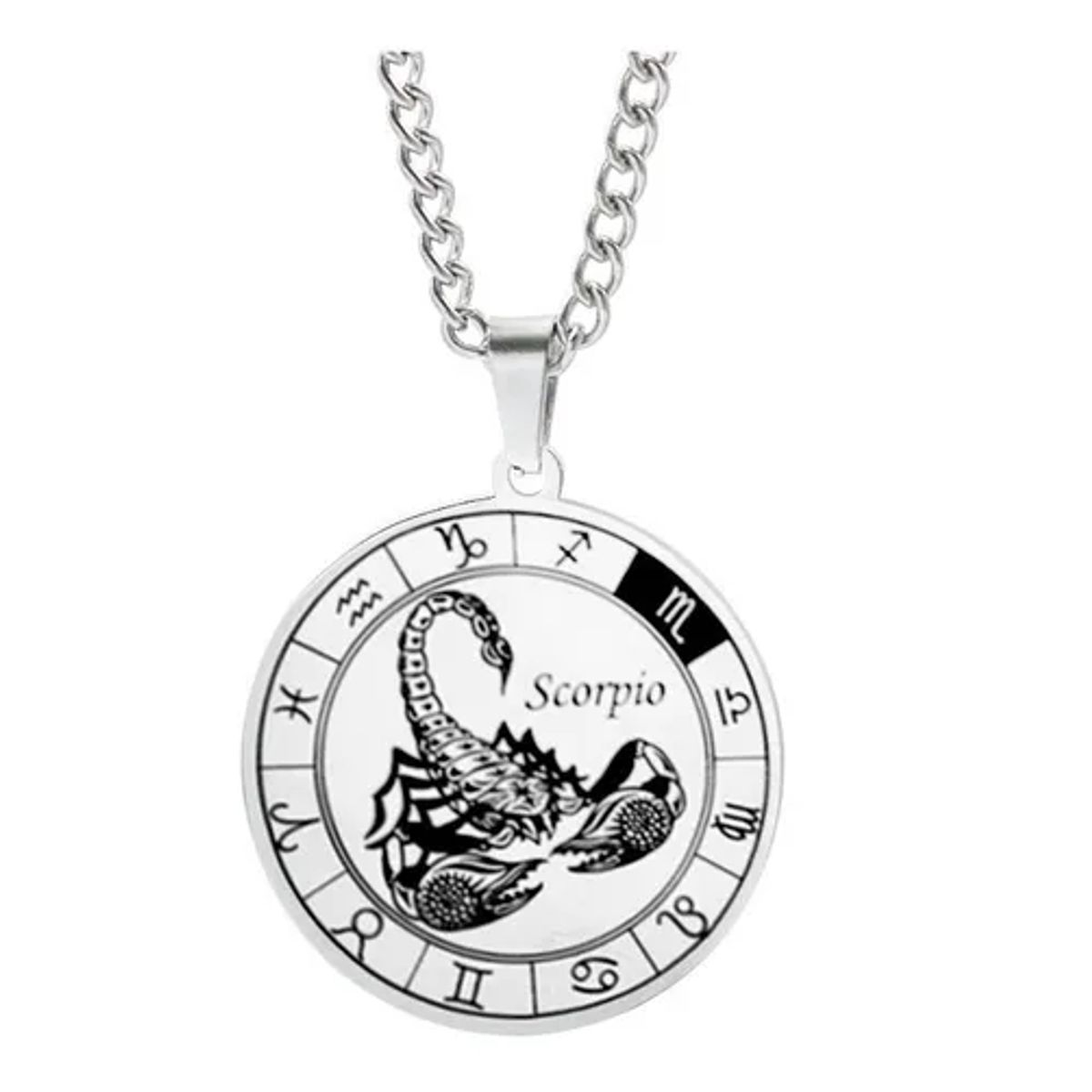 GENERICO - Collar Acero Quirúrgico Signo Escorpio Zodiaco Horóscopo
