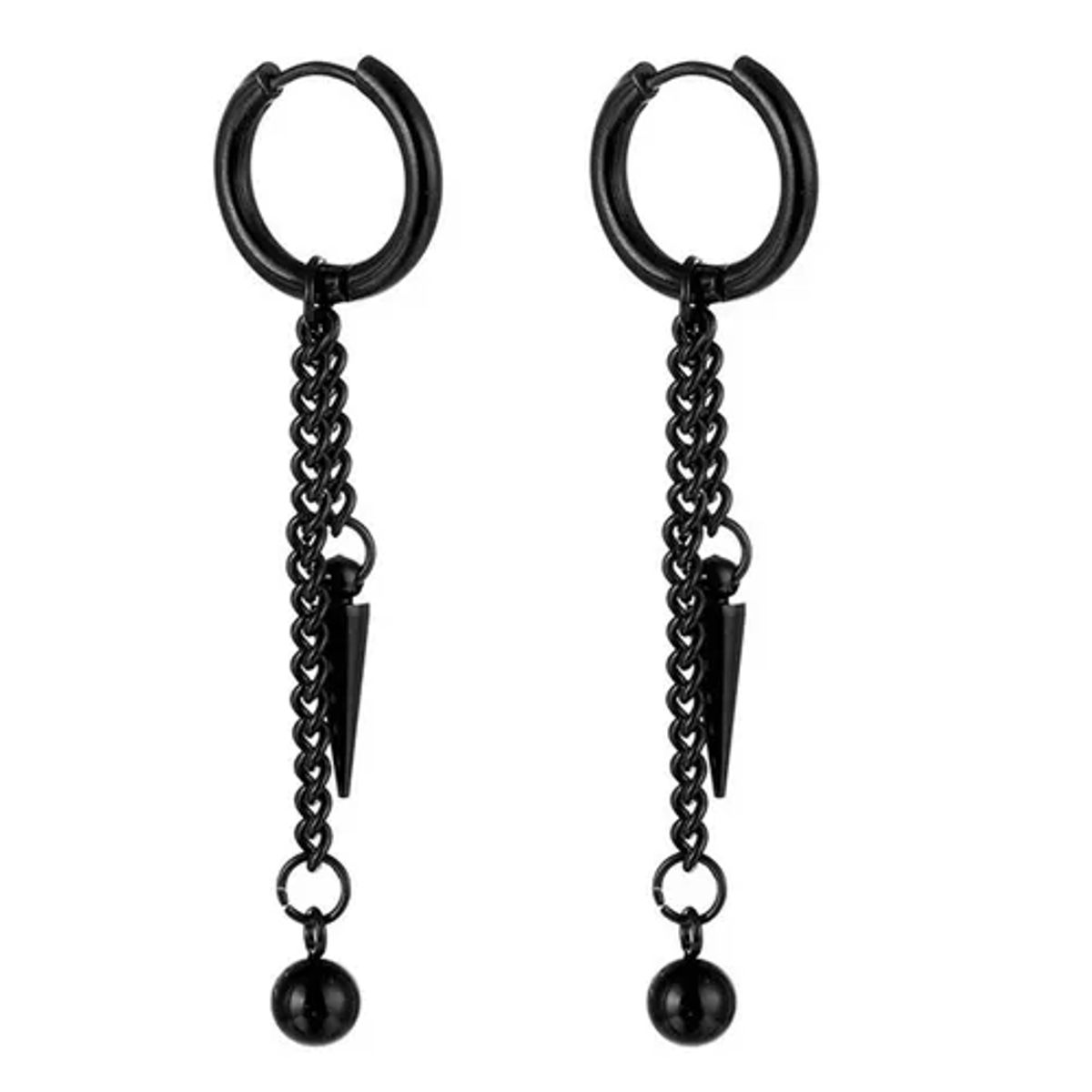 GENERICO - Aros Punk Black Silver Ring Vikingos Hombre Mujer Moda Royal Madriz