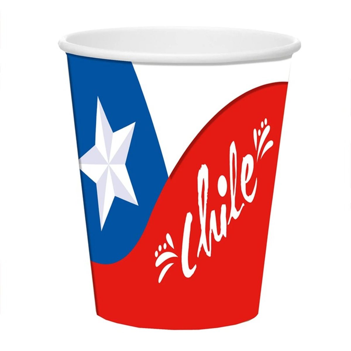 BIG PARTY - PACK X 4 SET 6 VASOS 270CC DISEÑO CHILE  BIG PARTY