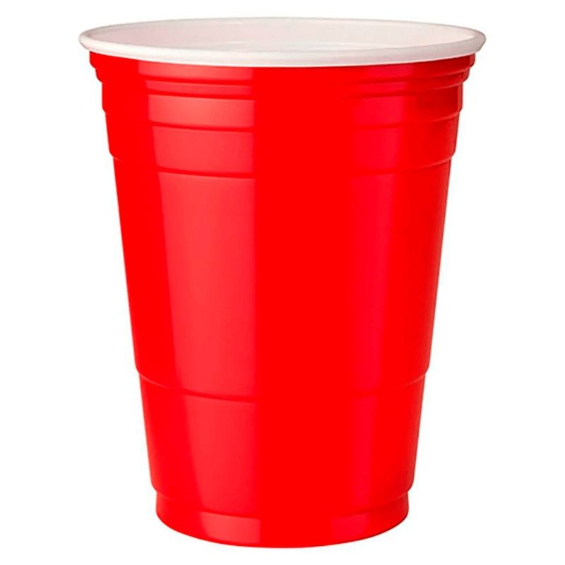 BIG PARTY - PACK X 4 VASOS BICOLOR 500CC ROJO 10 UNID  BIG PARTY