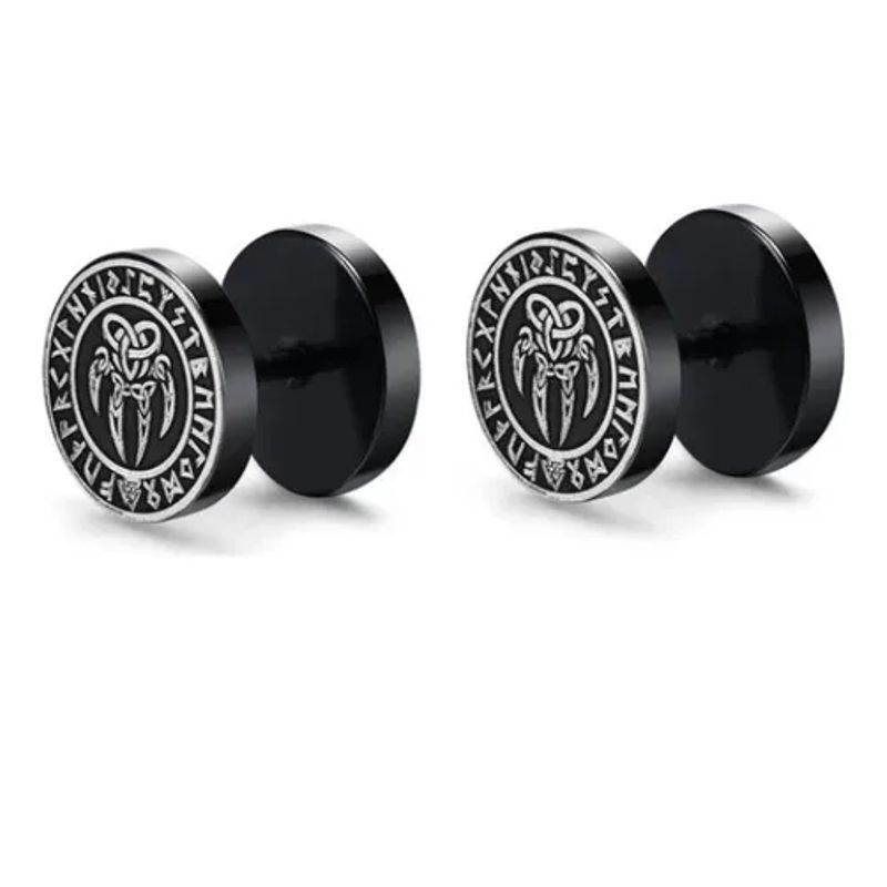 GENERICO - Aros Vikingos Punk Black Garra Moda Hombre Mujer