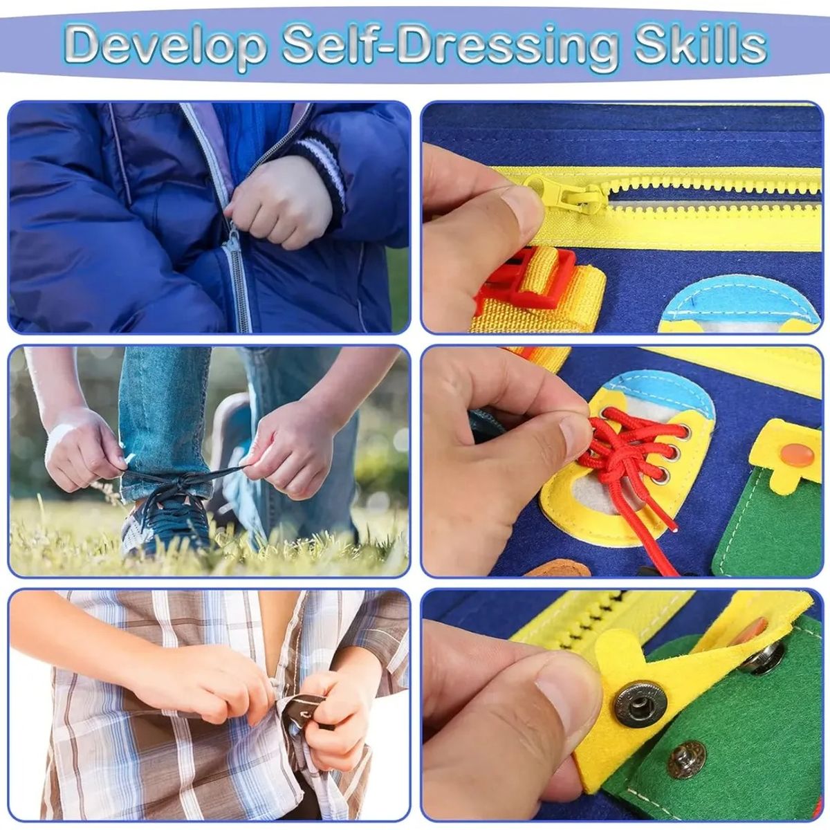 GENERICO - Tablero Sensoriales Interactivo Montessori Juego Educativo