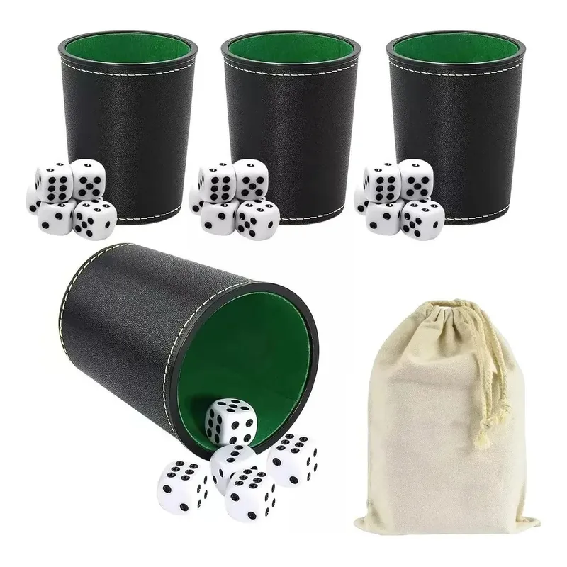 GENERICO - Juego De 4 Cachos Eco Cuero Negro Con Bolsa Almacenamiento