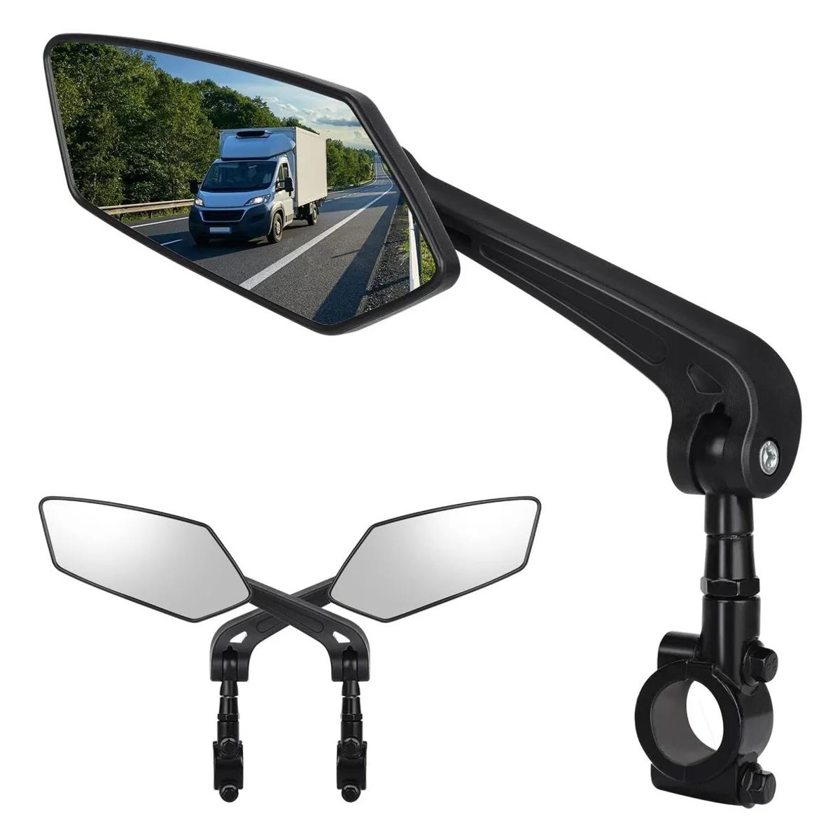 GENERICO - Pack 2 De Espejos Retrovisores De Bicicleta Scooters 360°