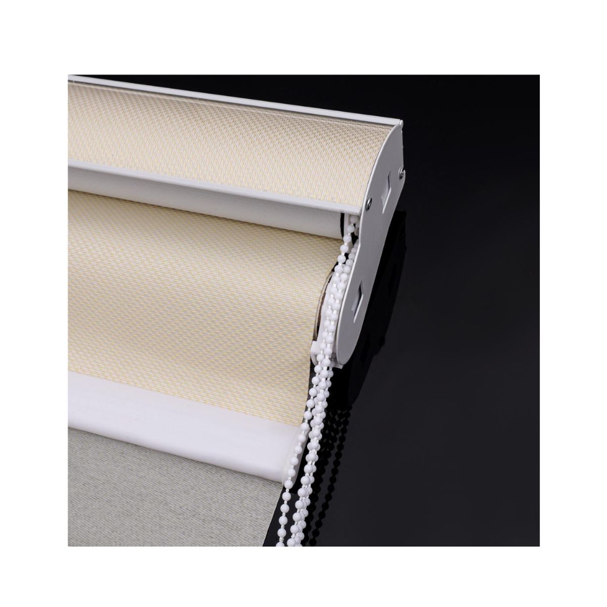 GENERICO - Cortinas Roller Doble Tela Blackout 200x200 con Visillo y Cenefa