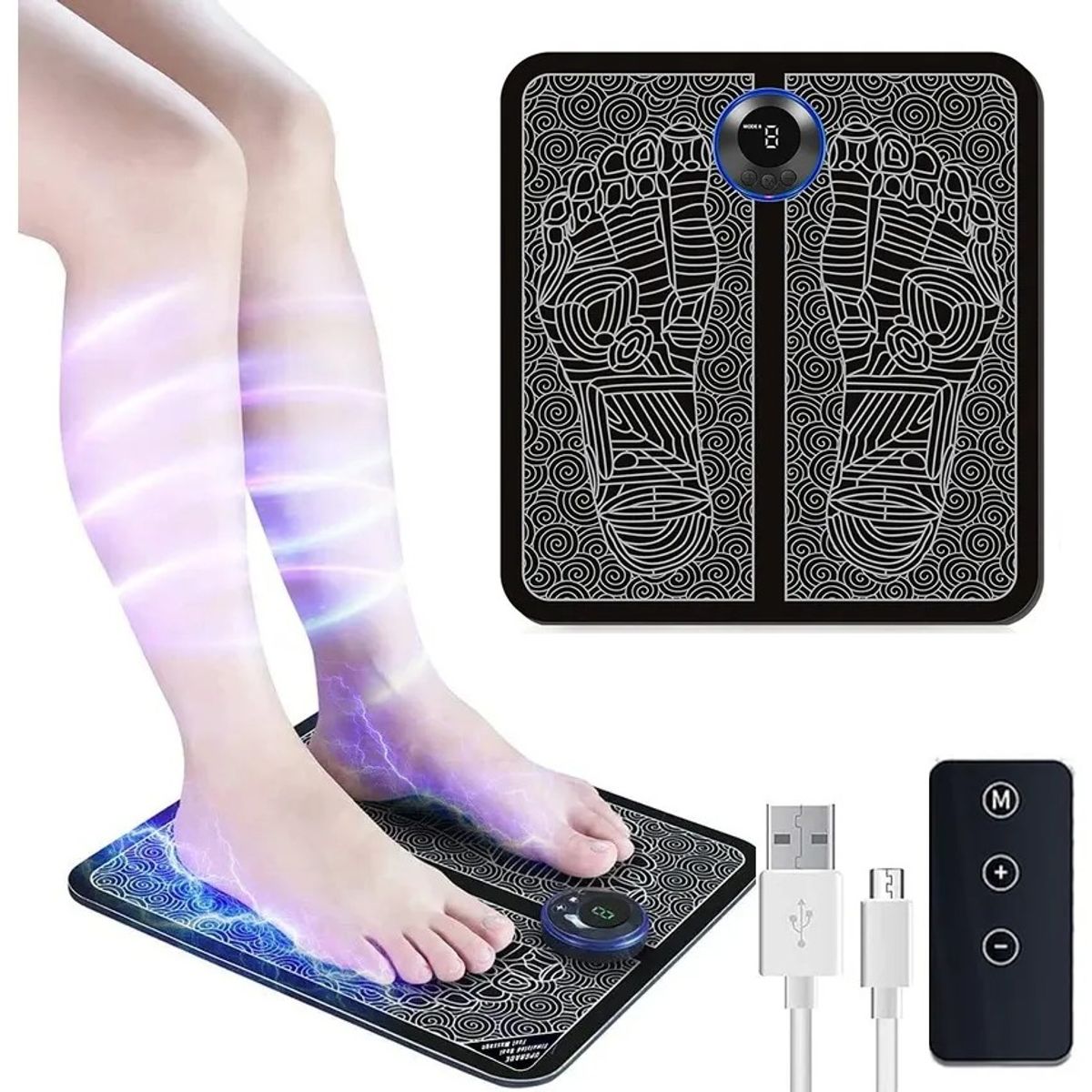 GENERICO - Masajeador De Pies Eléctrico Ems Pulse Máquina De Terapia D