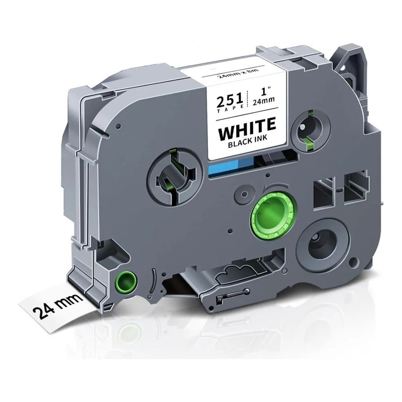 GENERICO - Cinta Tze-251 Para Rotuladora Brother Modelo Pt 24mm X 8m