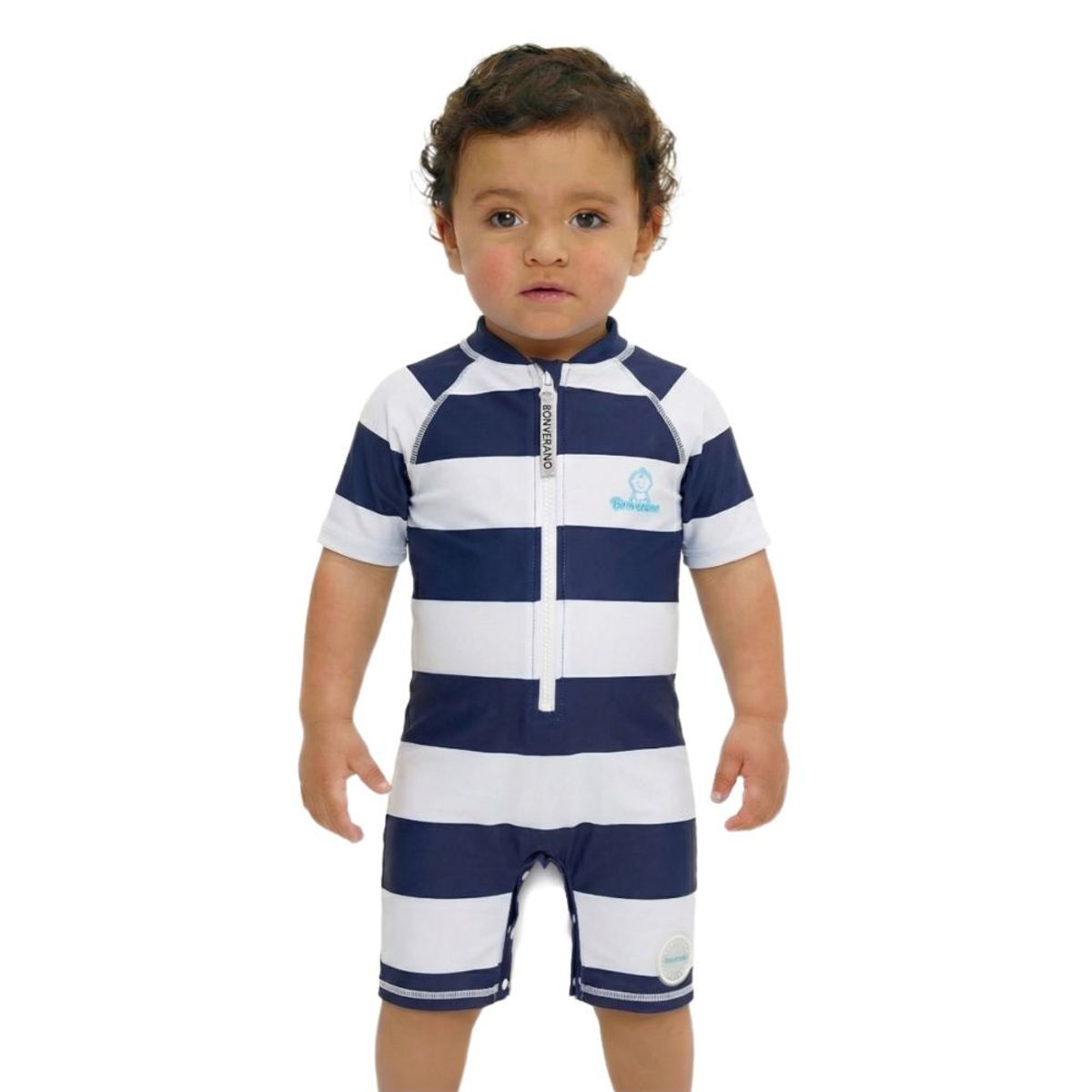 BONVERANO - Traje De Baño Bebé Niños Protección Solar UV Con Broches YKK