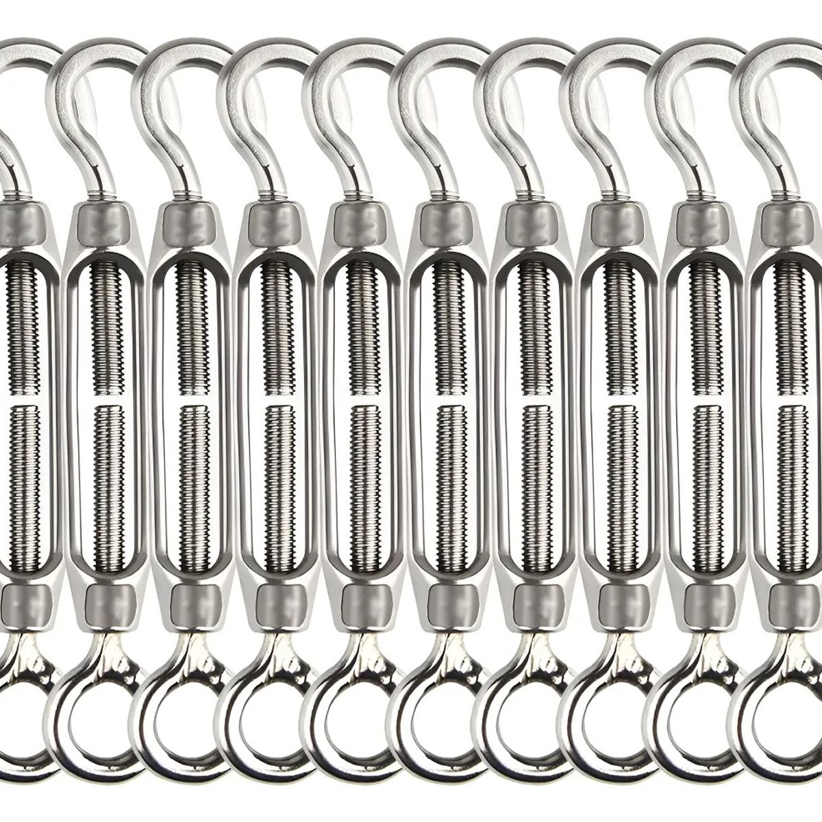 GENERICO - 12 Und Pack Tensor Ojo Gancho Galvanizado Acero 3/16 M5