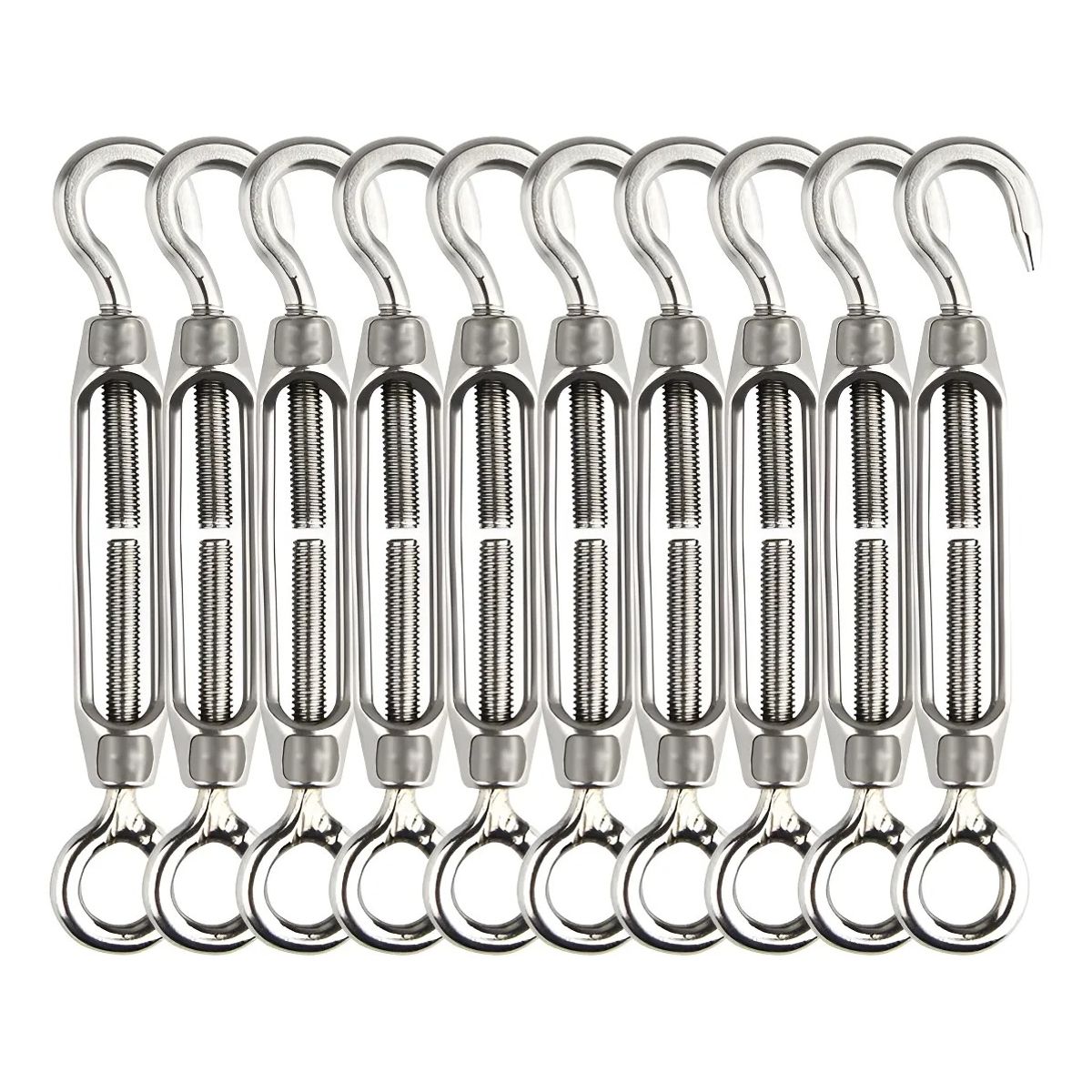 GENERICO - 12 Und Pack Tensor Ojo Gancho Galvanizado Acero 3/16 M5