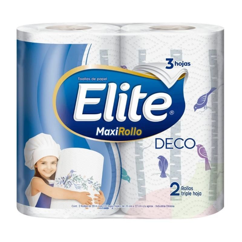 ELITE - PACK X 4 TOALLA DE PAPEL DECO 2 UNIDADES  ELITE