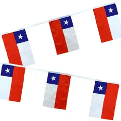 BIG PARTY - PACK X 4 GUIRNALDA BANDERA CHILENA DE GÉNERO 9 UNID EN 3 METROS